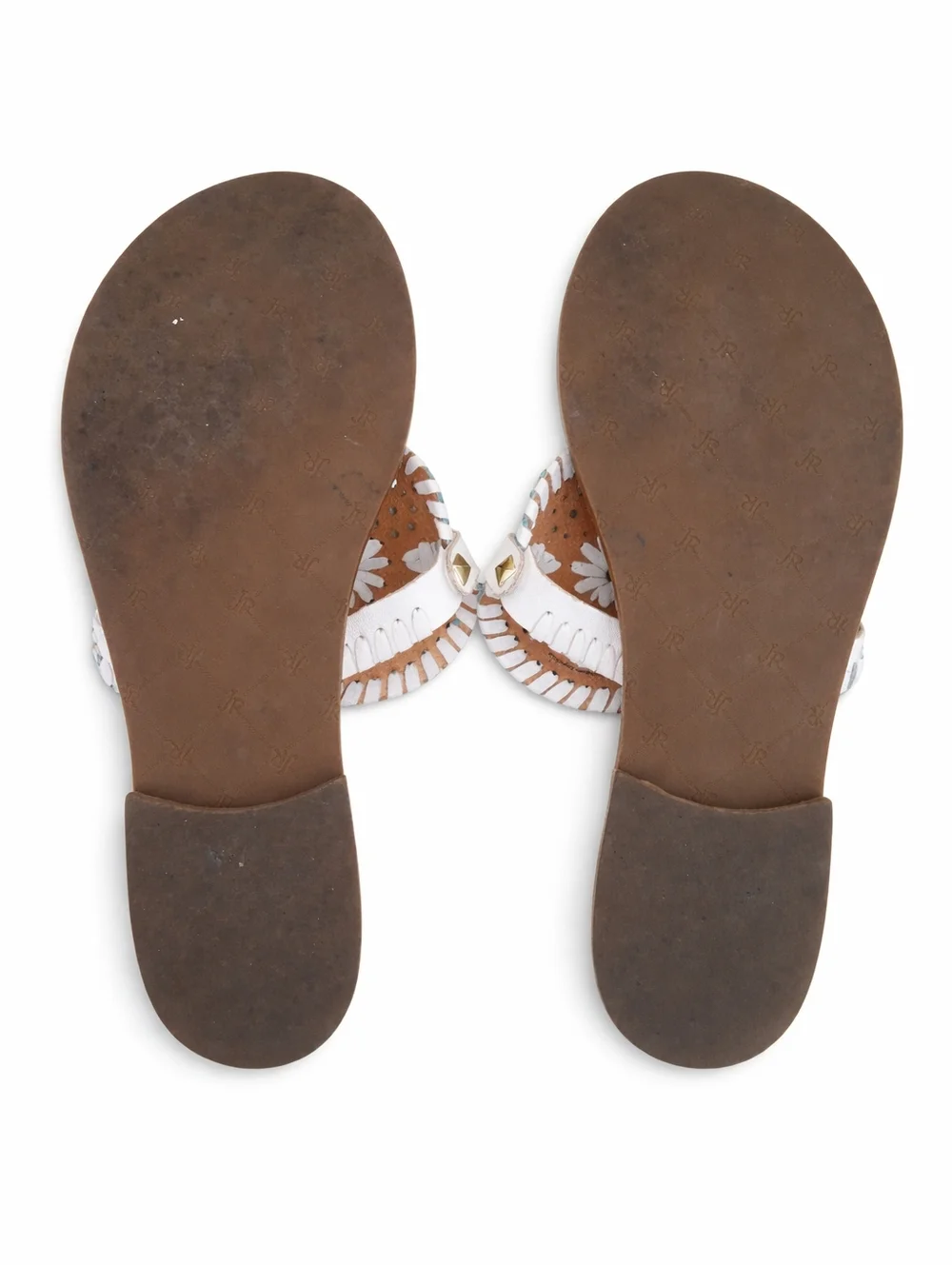 Jack Rogers Blue Turquoise Medallion Sandals Size 9 Coastal Preppy Chic - Picture 6 of 9